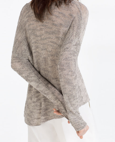 ASYMMETRIC HEM SWEATER Test