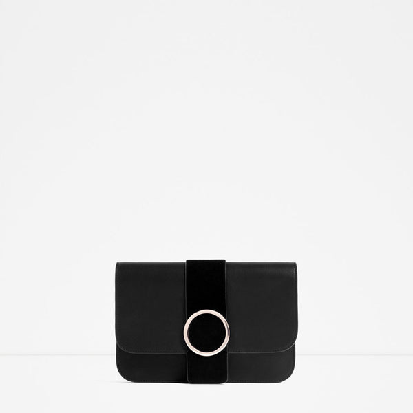 CIRCULAR CLASP CLUTCH BAG