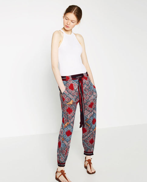 BAGGY PRINTED TROUSERS